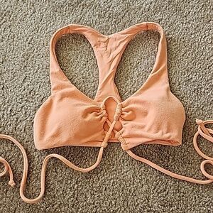 L Space Dax Bikini Top Orange Terry Small